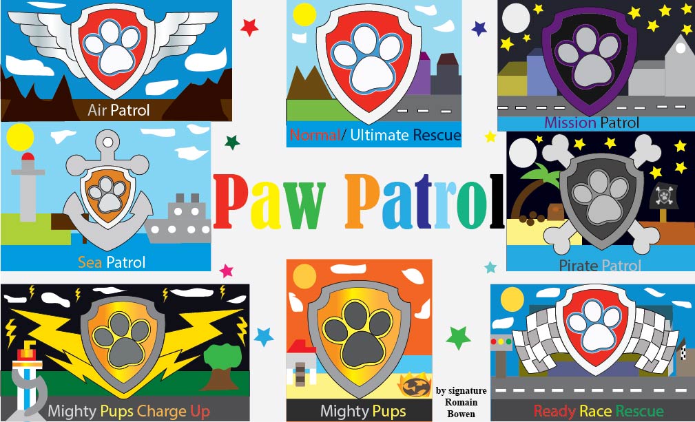 All Paw Patrol Symbols by romainbowen22 Fur Affinity dot net