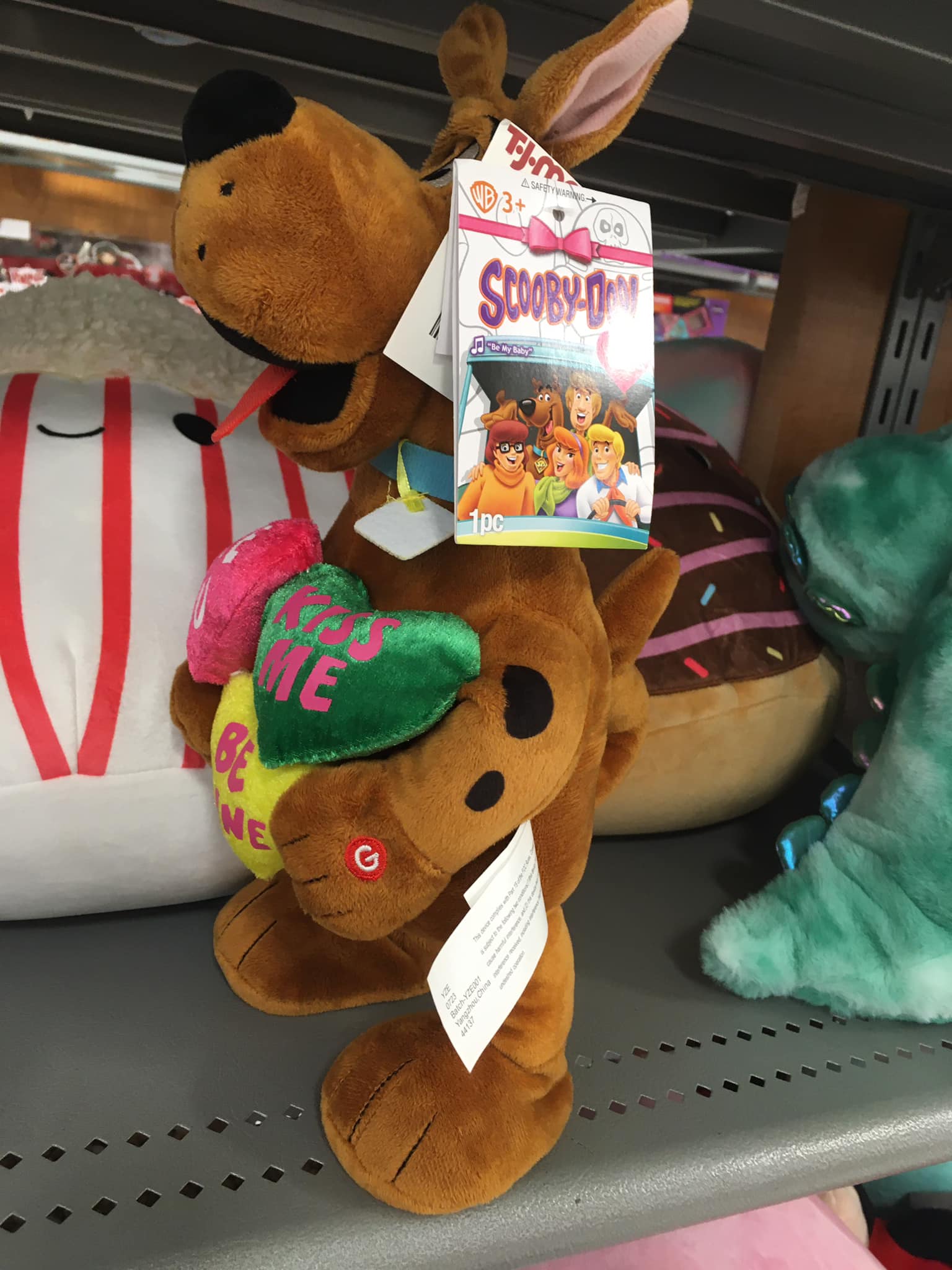 Scooby Doo Valentines Day Plush Side View by RoseFireFox Fur Affinity dot net