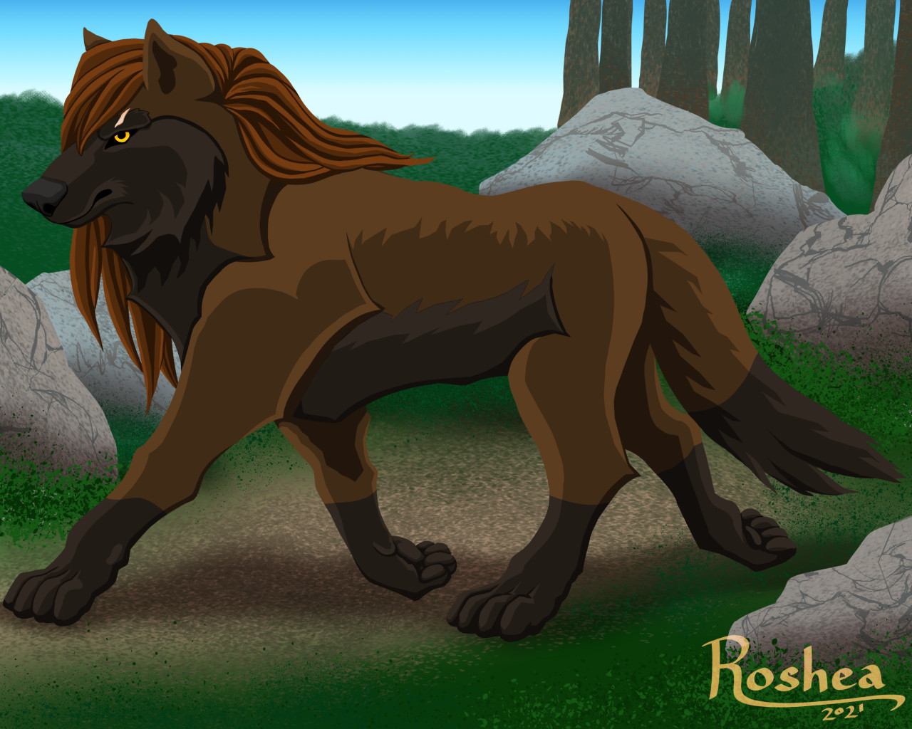 Roshea's Feral Form by RosheaTFreak -- Fur Affinity [dot] net