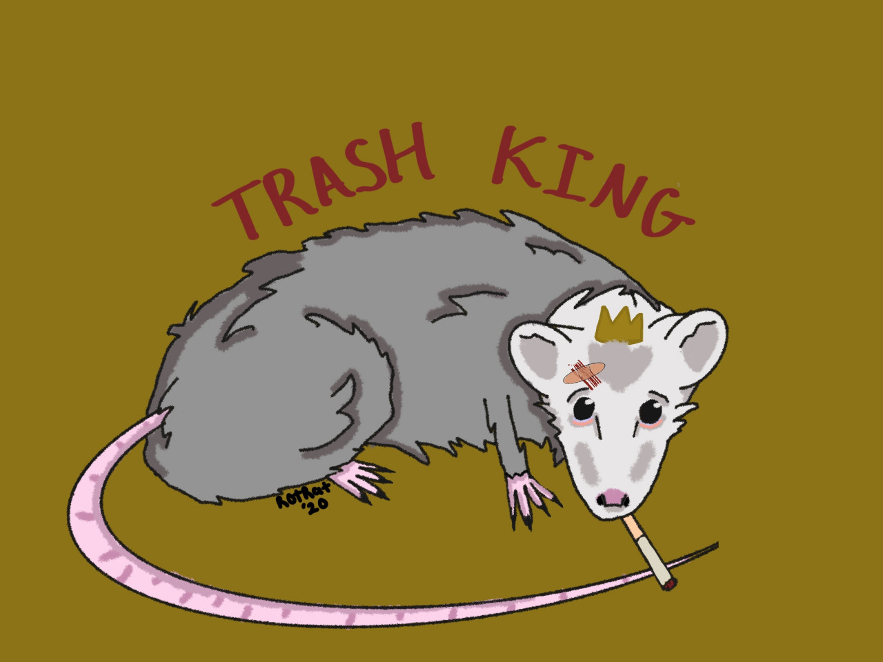Rat king rot.