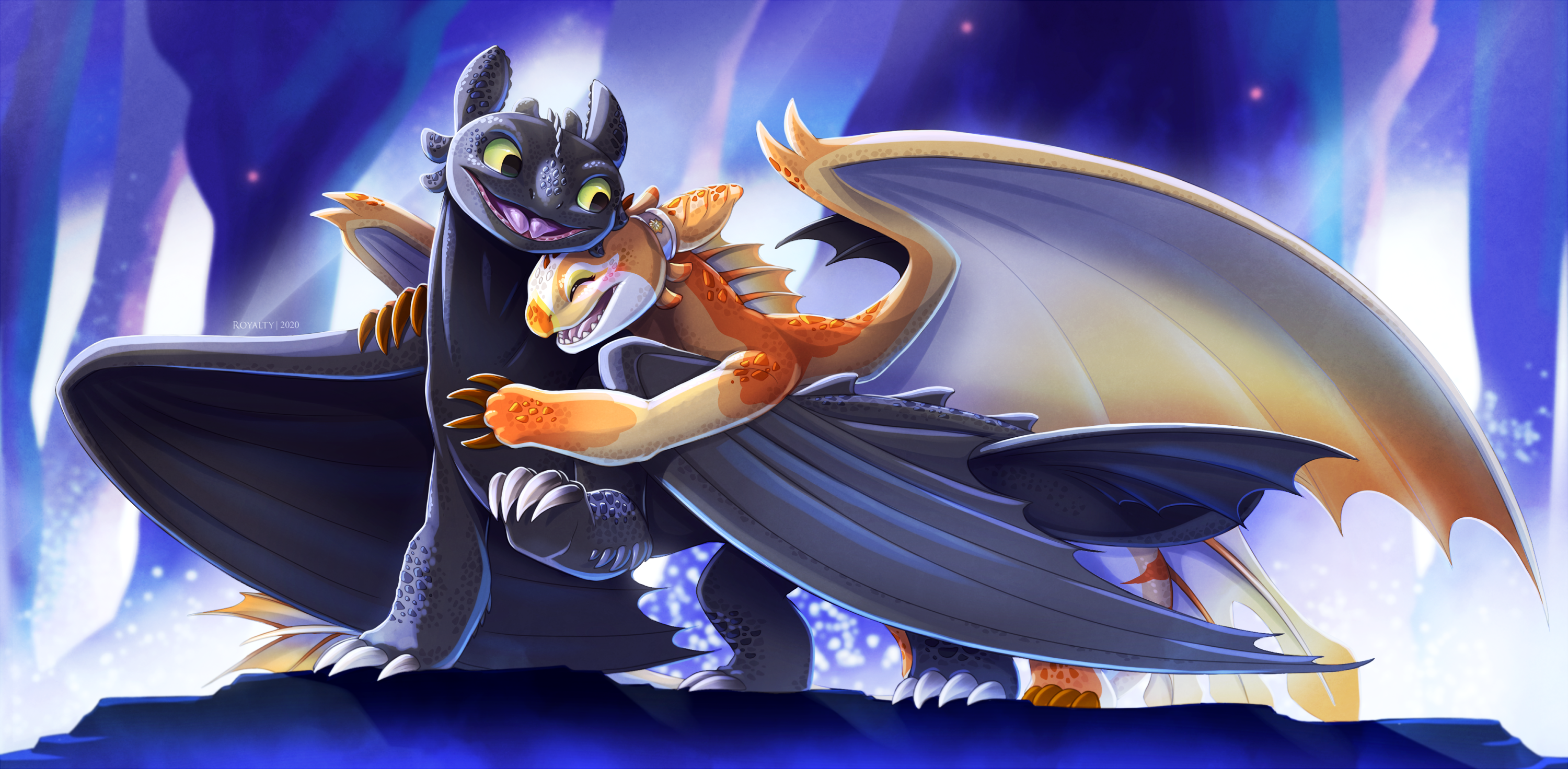 Toothless and luna