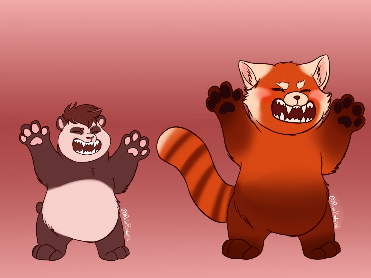 Turning red panda fanart