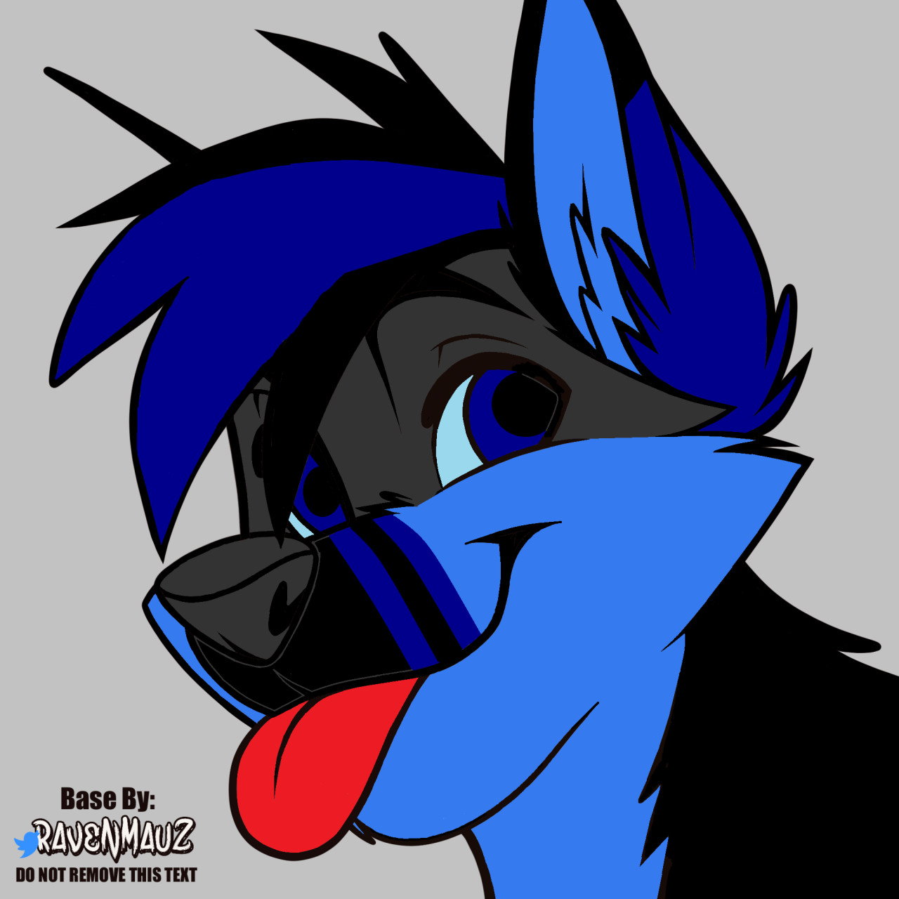 Icon: Wolf with Tongue (Template by Ravenmauz) by rufenris -- Fur Affinity  [dot] net