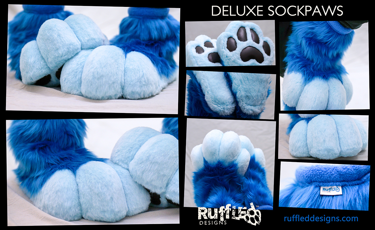 Blue Ruffled Designs Deluxe Sockpaws by ruffleddesigns -- Fur Affinity ...