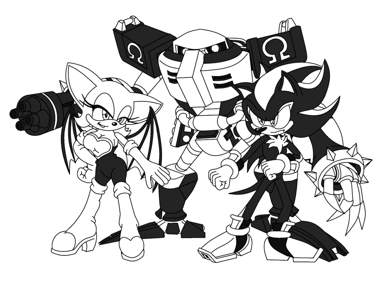 Shadow Rouge and Omega Team Dark INK by Runhurd Fur Affinity