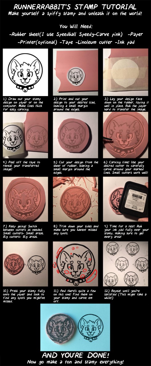 Rubber Stamp Tutorial by RunnerRabbit Fur Affinity dot net