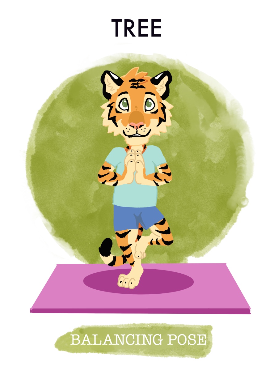 Yoga: Tree Pose: Tiger by RuntyTiger -- Fur Affinity [dot] net