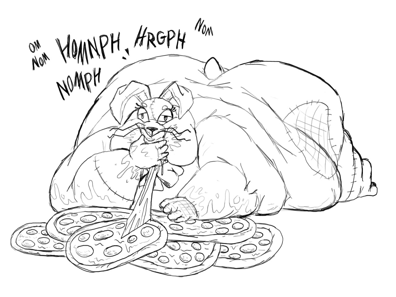 Pizza addiction by RushRabbit -- Fur Affinity [dot] net