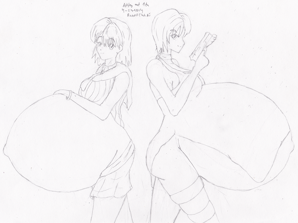 Ashely and Ada Preggy Duo by RussellClark -- Fur Affinity [dot] net