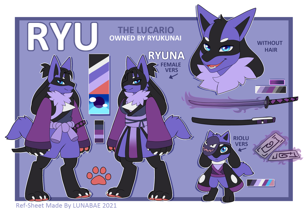 Ryuzaki Reference (sfw) by RyuzakiTheUmbreon -- Fur Affinity [dot] net