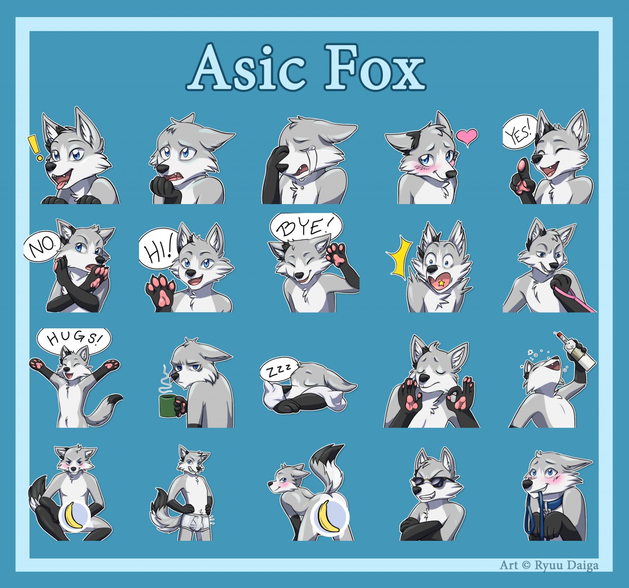 3$ Emote Stickers by tenthfurry -- Fur Affinity [dot] net