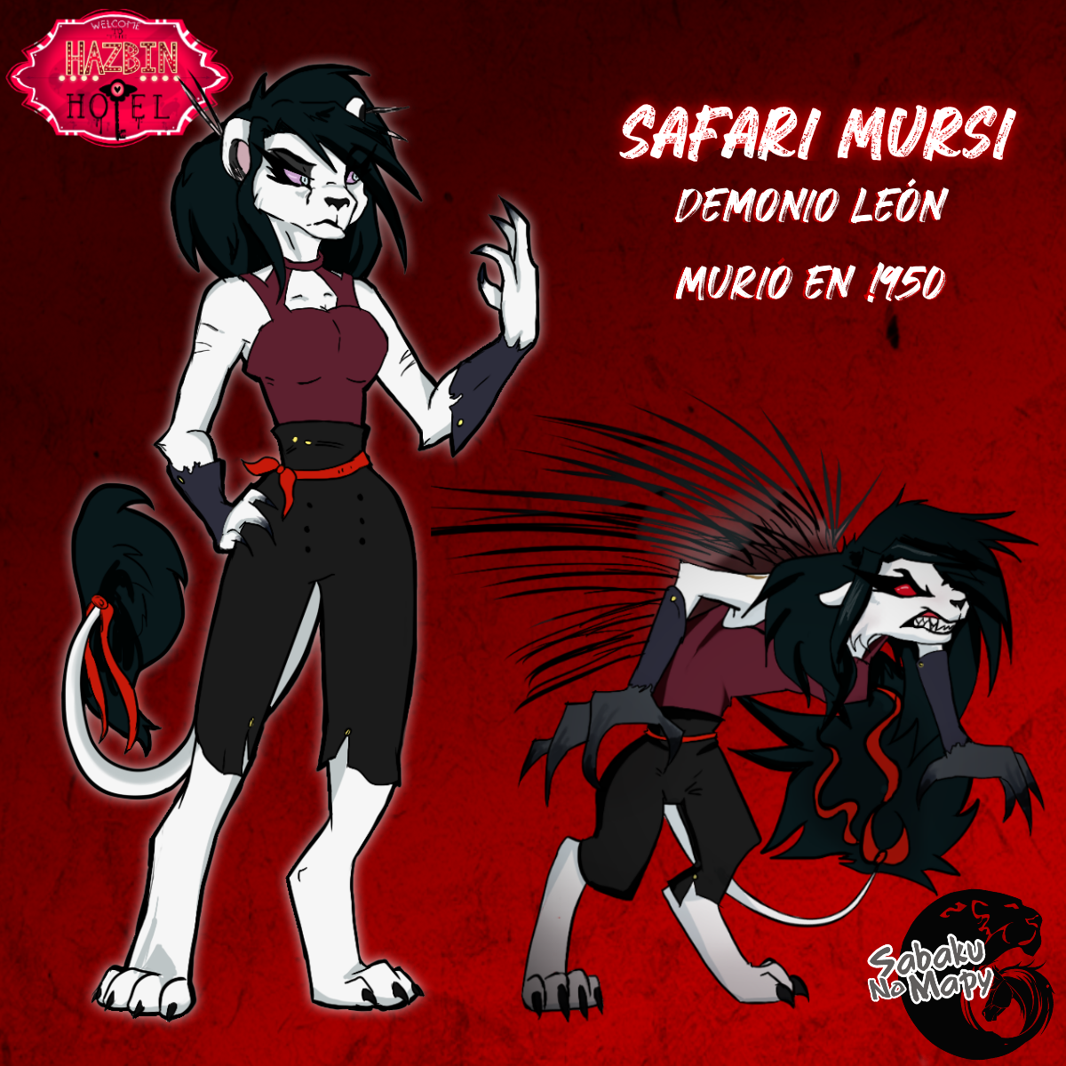 Safari Mursi (Oc´s Hazbin Hotel) by SabakuNoMapy -- Fur Affinity [dot] net