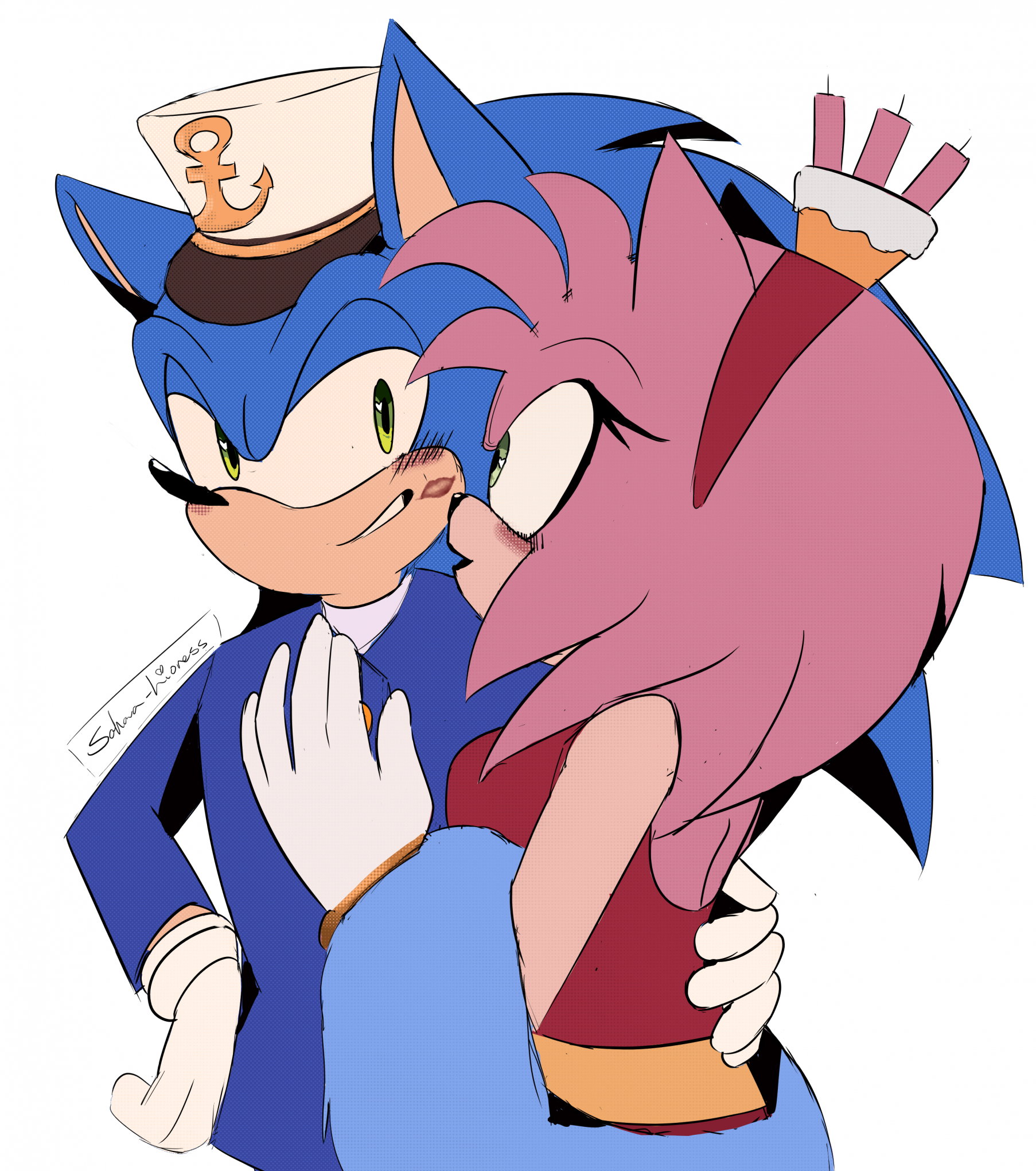 TMoSTH Sonic and Amy Fanart by Saharalioness -- Fur Affinity [dot] net