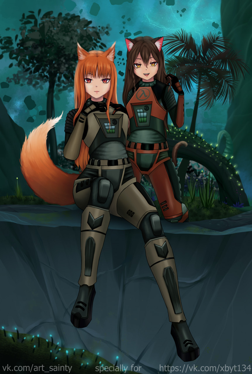 Half life black mesa Yulya and Holo by Sainty -- Fur Affinity [dot] net