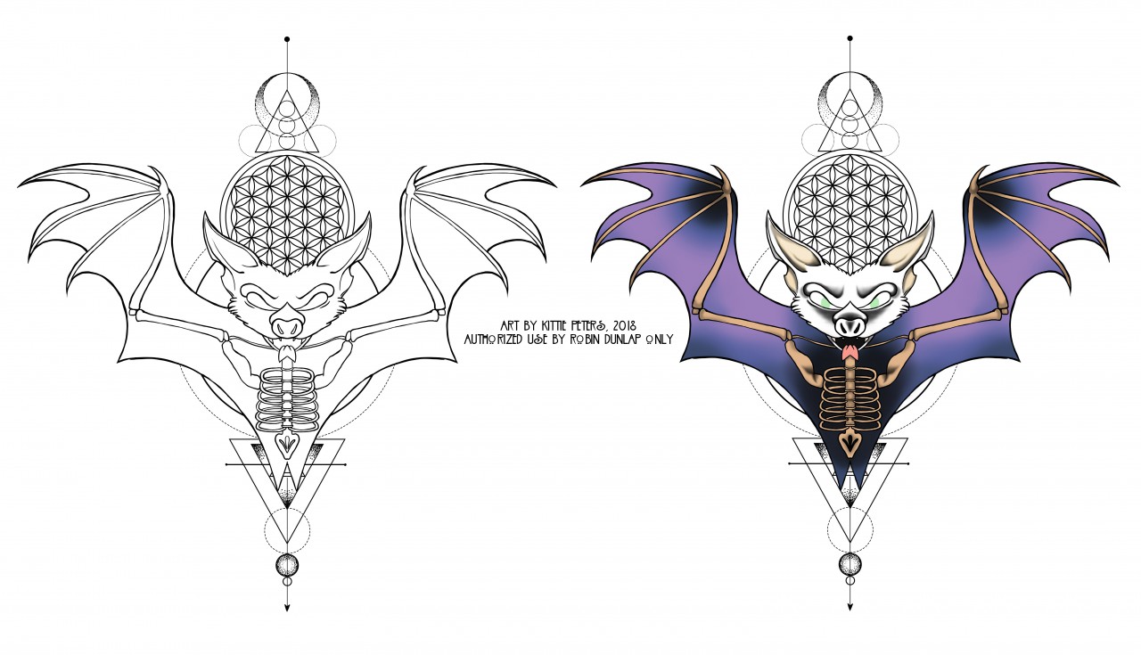 Bat Tattoo Design Free Vector and graphic 52540703.