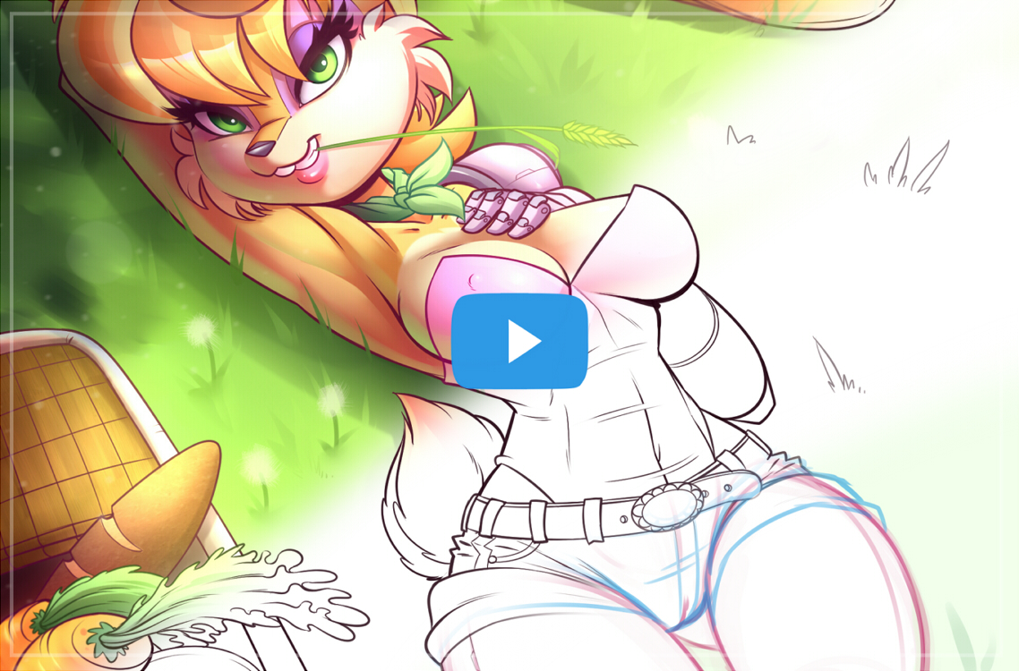 Bunnie Pinup Time Lapse by sallyhot -- Fur Affinity [dot] net