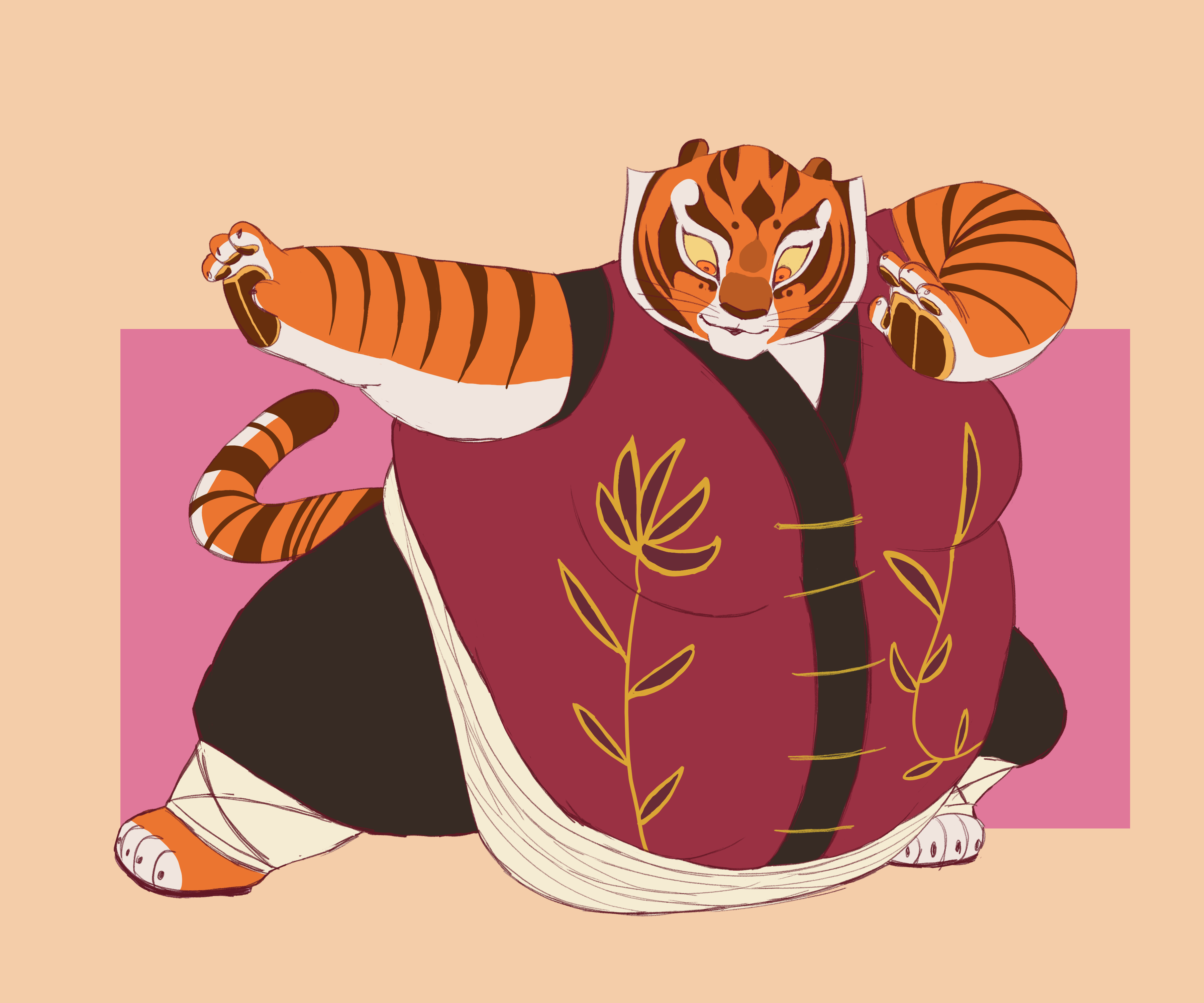 Kung furry. Кунг фу Панда тигрица. Кунг фу Панда inflation. Fat Master Tigress. Kung Fu Panda Tigress fat.