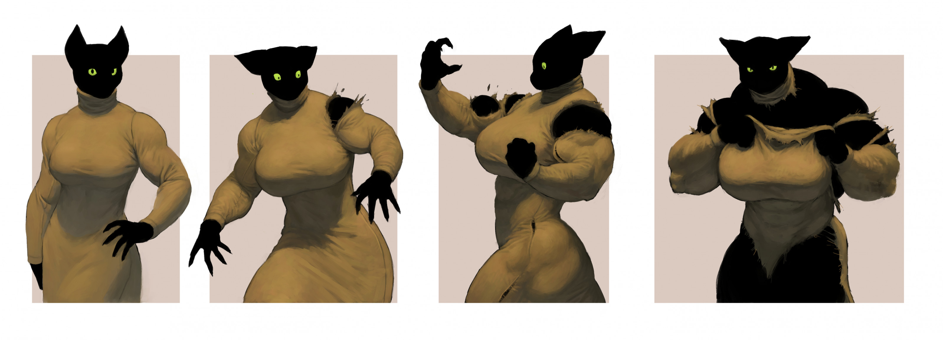 Silhouette muscle growth sequence by Samihameha -- Fur Affinity [dot] net