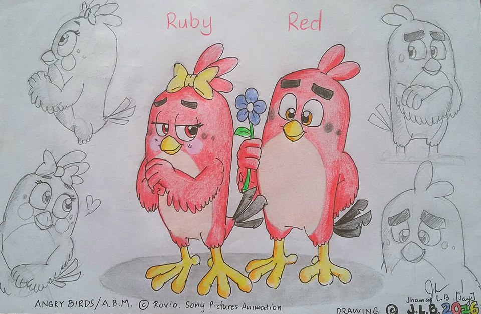 Angry Birds Movie: Red and Ruby by SammfeatBlueheart -- Fur Affinity [dot]  net