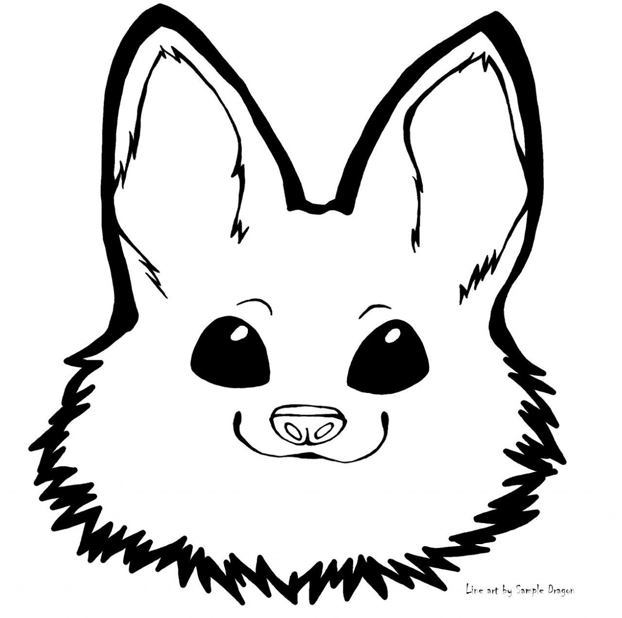 kawaii corgi coloring pages