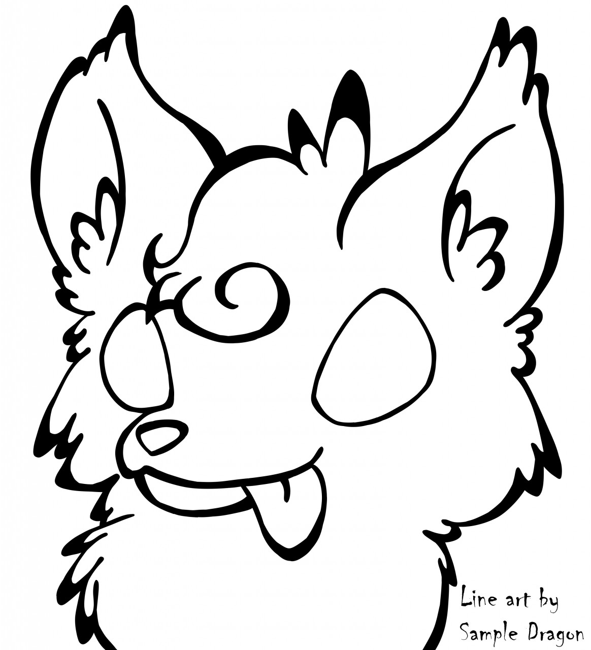 Derpy Furry Head Coloring Page Free2Use by SampleDragon -- Fur Affinity ...