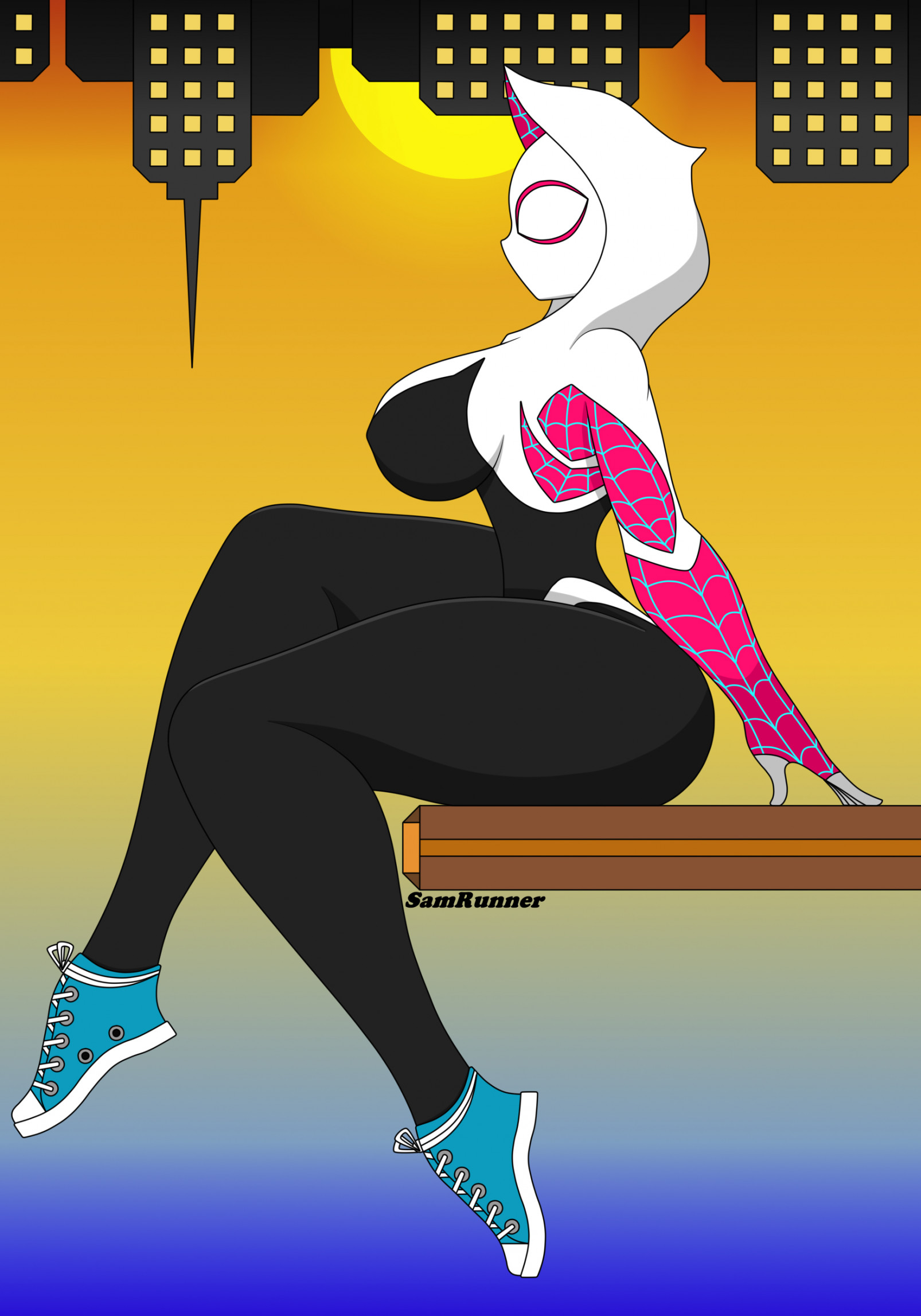 Spider Gwen 1 by SamRunner -- Fur Affinity [dot] net