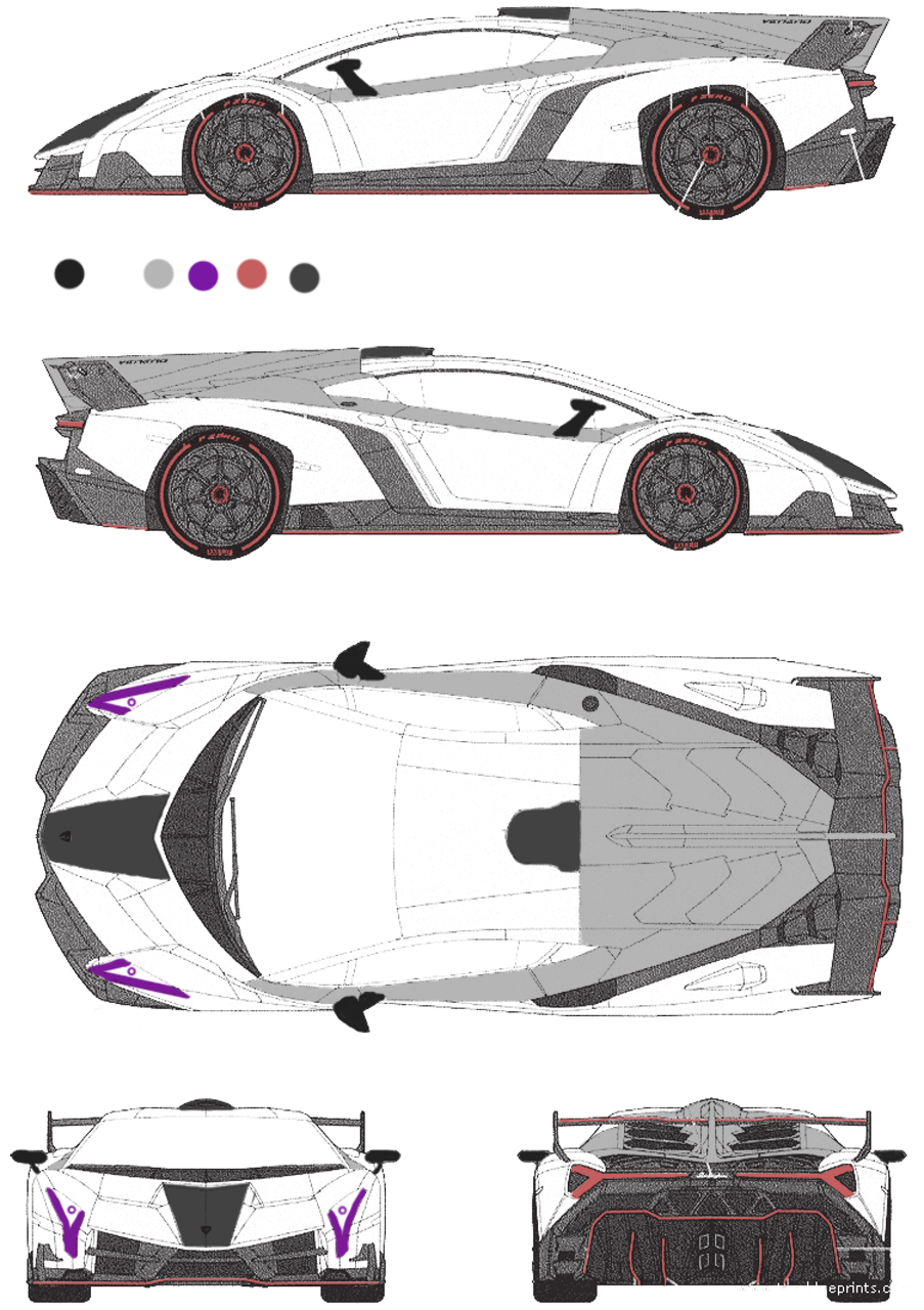 Чертеж ламборгини хуракан