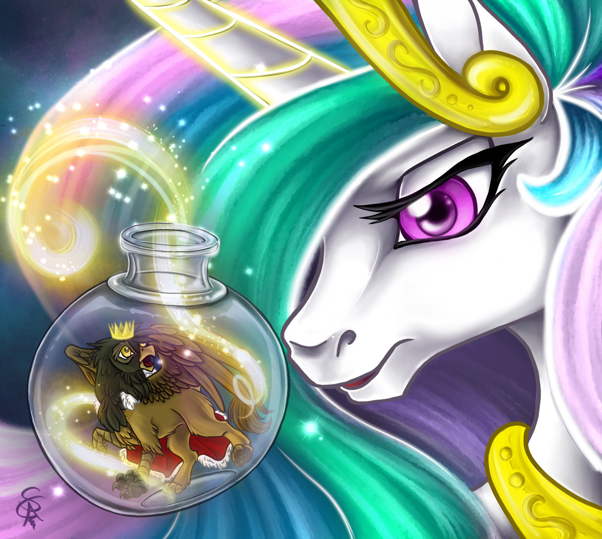 MLP Commission: Celestia has you now! by SapphireIceAngel88 -- Fur Affinity  [dot] net