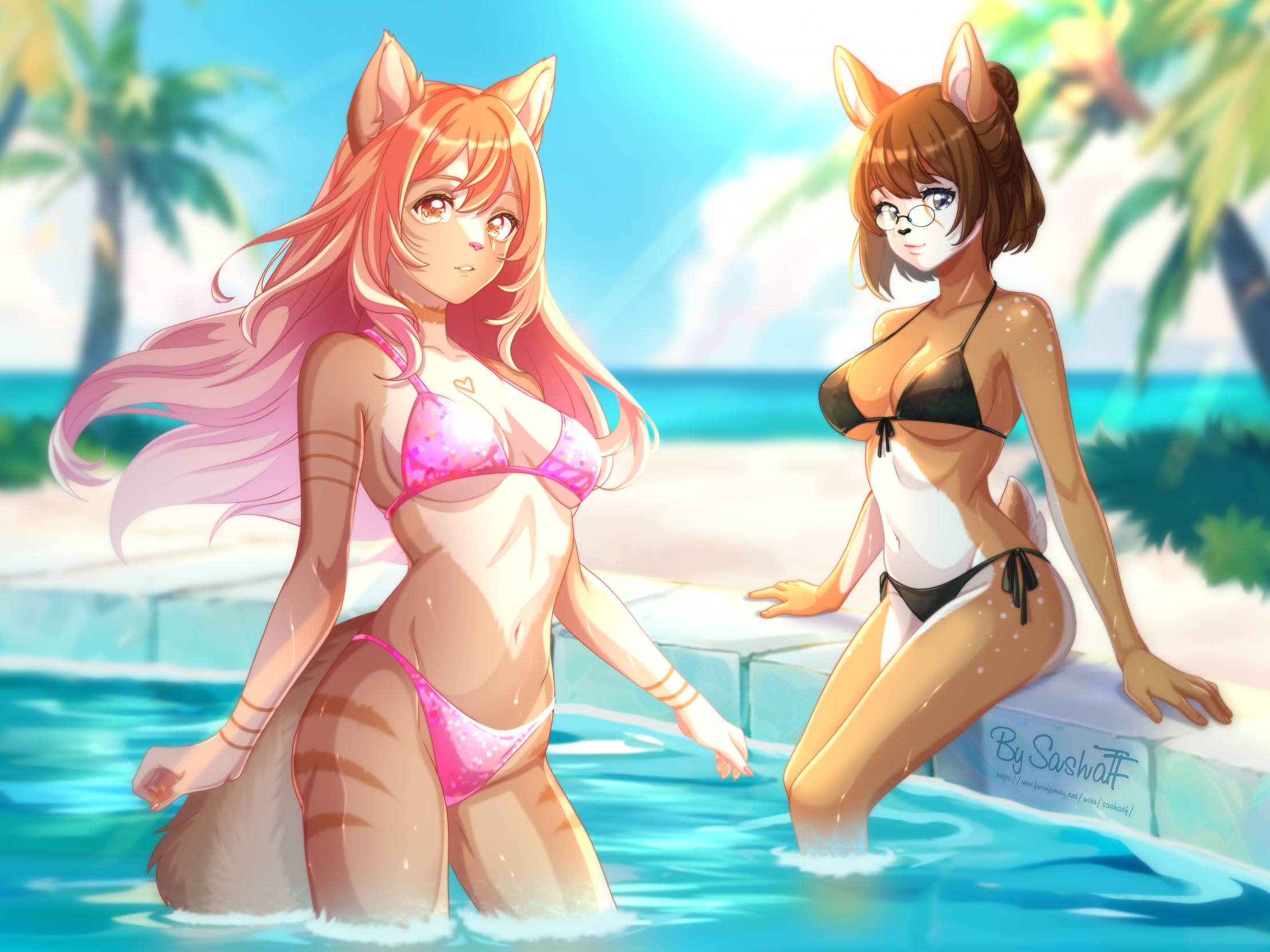 Sally's maternal beach fun by ShanahaT -- Fur Affinity [dot] net