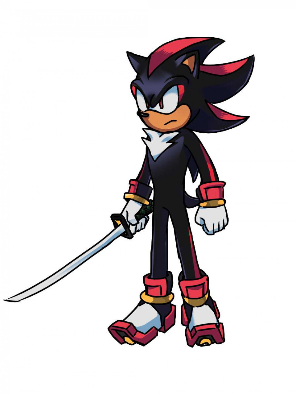 sonic the hedgehog with a sword