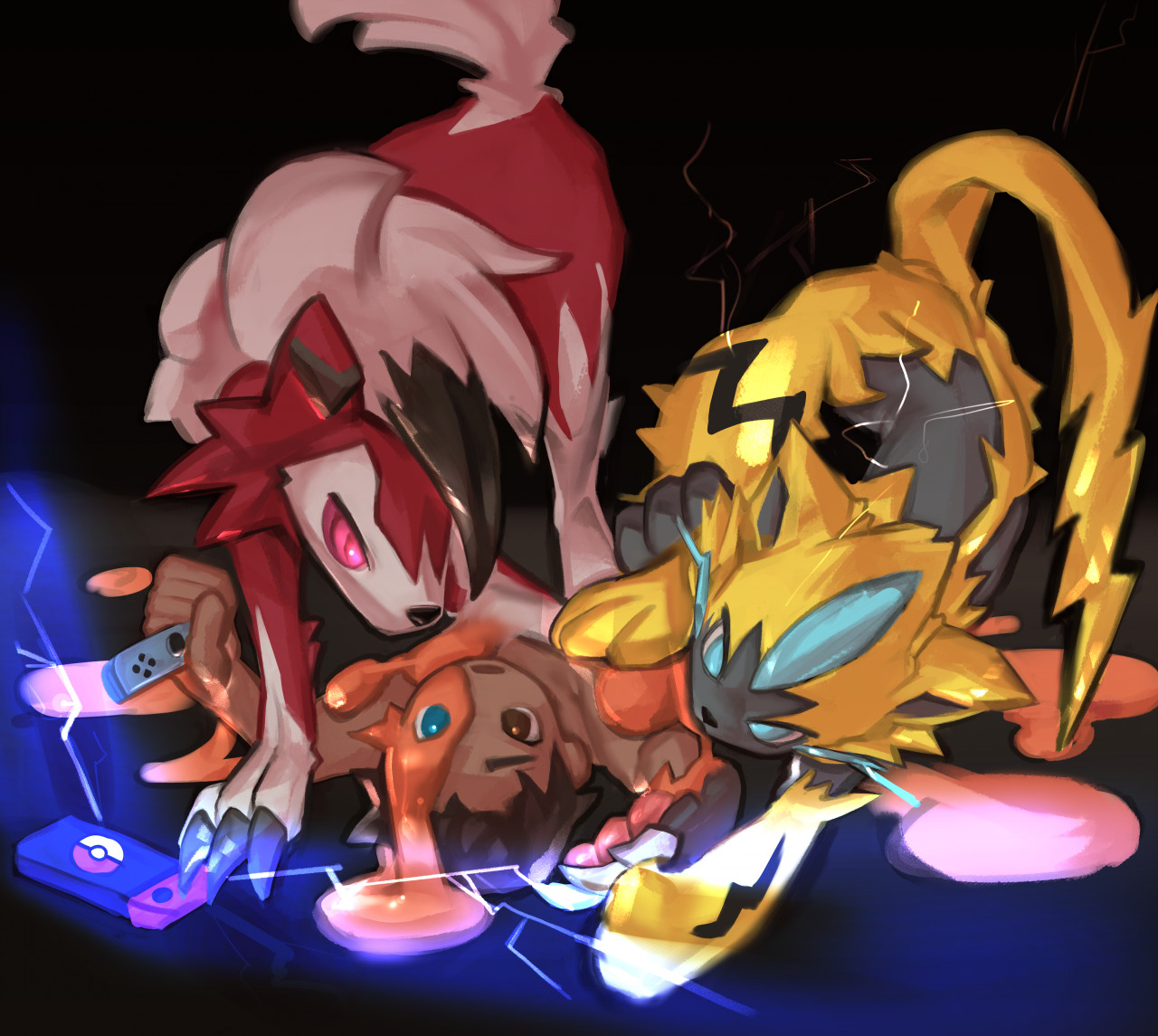 lycanroc zeraora goo by SBfurry -- Fur Affinity [dot] net