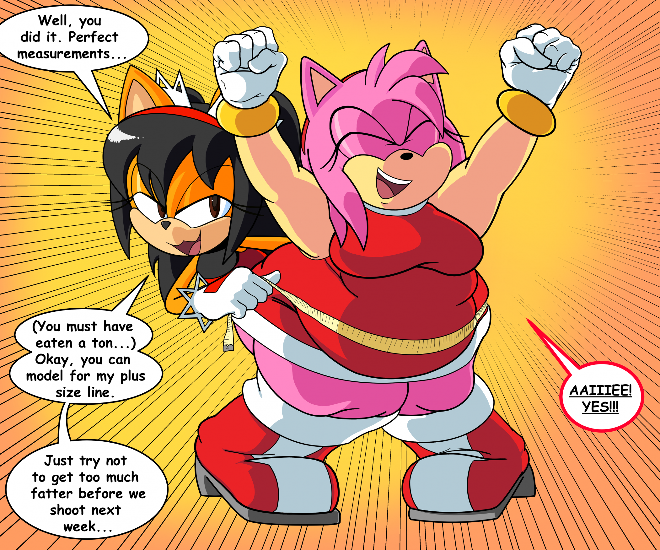 Amy rose weight gain comic
