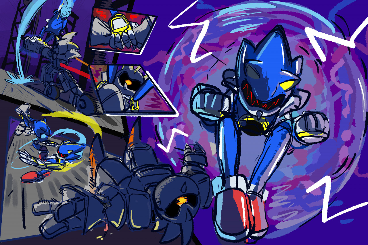 Heavy Metal Sonic by GBlastMan -- Fur Affinity [dot] net