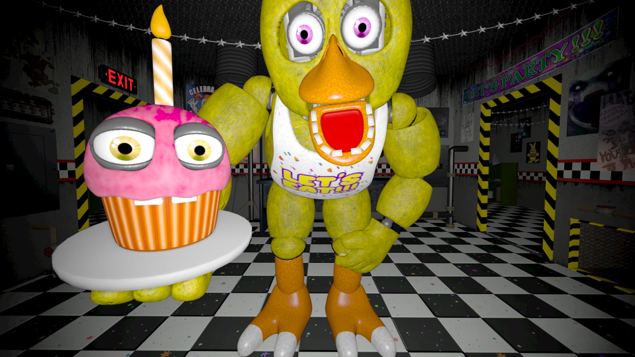 Pixilart - Chica s jumpscare by jusbye9055