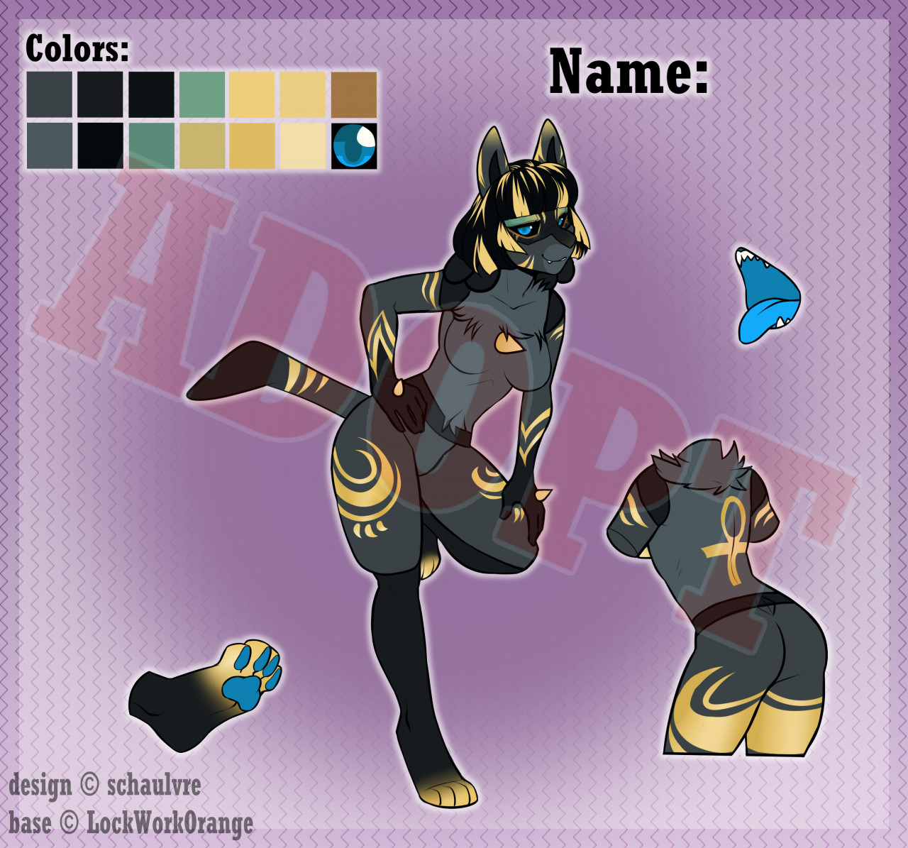 Anthro Shiny Lucario adopt-OPEN — Weasyl