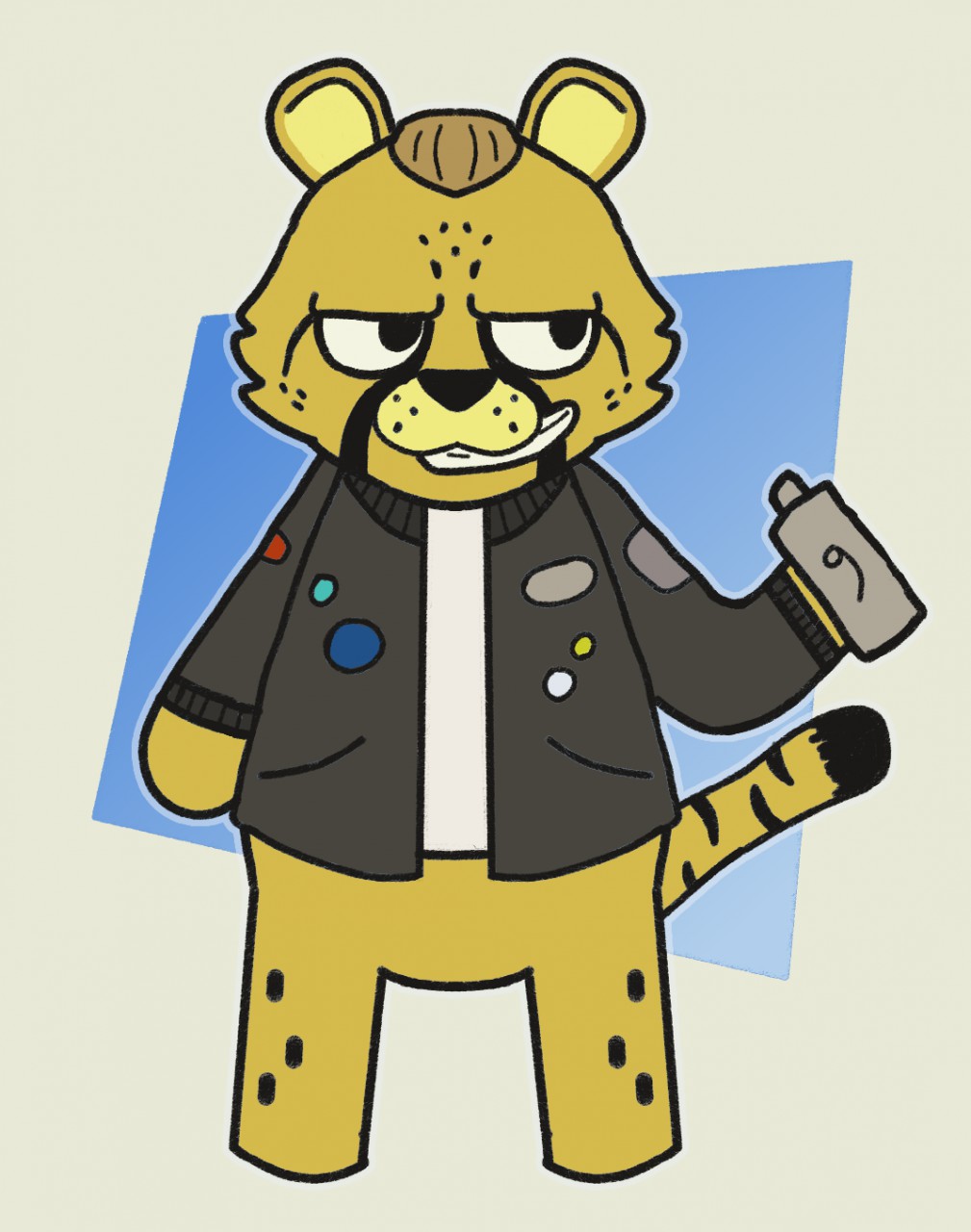 Literal cheetah!Ace. Animal Crossing style.
