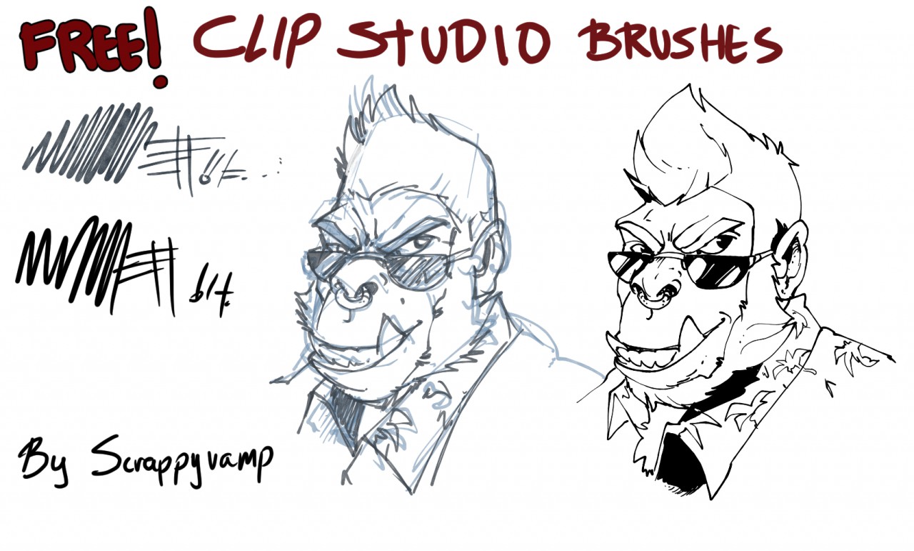 Clip Studio Brushes by Scrappyvamp -- Fur Affinity [dot] net