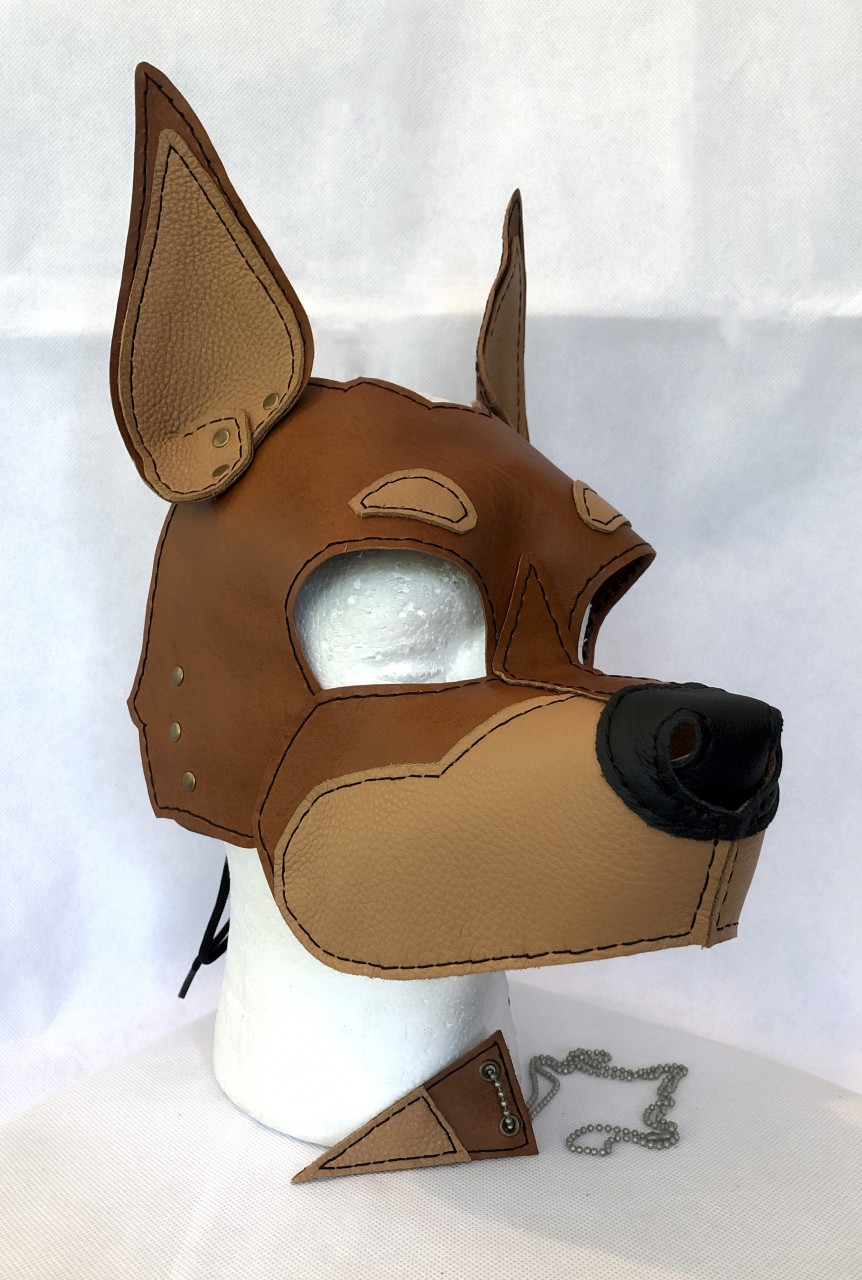 Light Tan Doberman Puppy Hood by Scrapyardleather -- Fur Affinity [dot] net