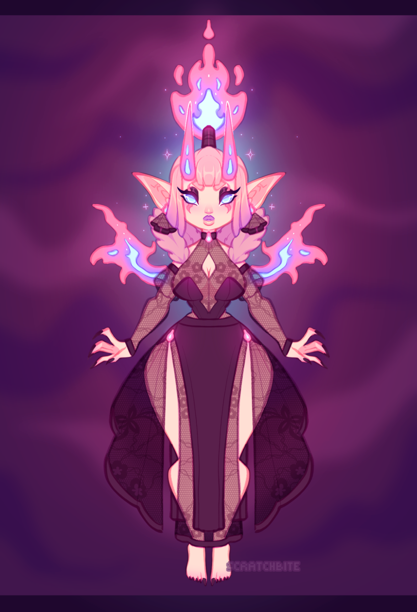 Adopt: Pink Flame Demoness (Closed) by Scratchbite -- Fur Affinity [dot ...