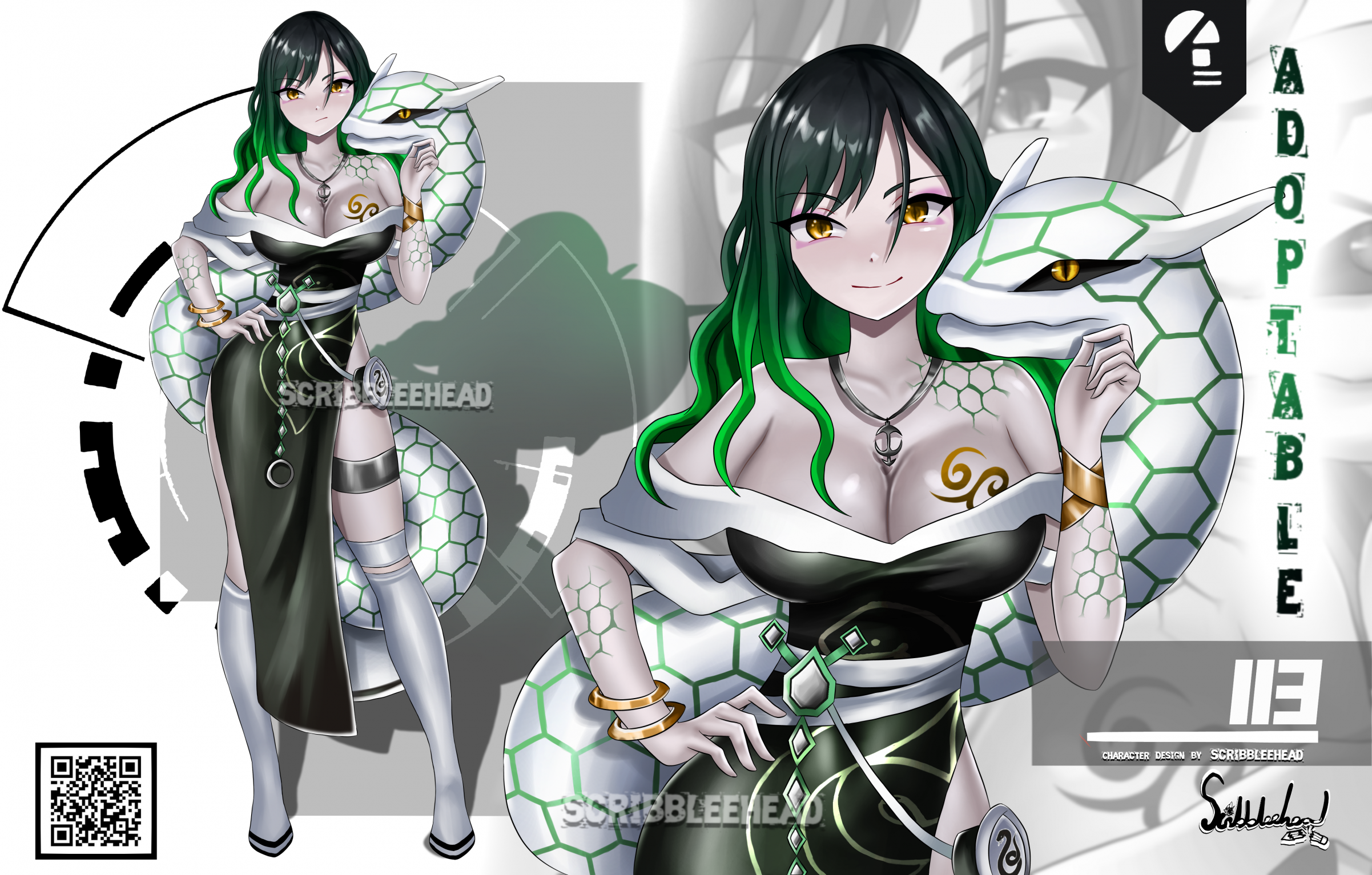 ADOPT- Snake Girl by scribbleehead -- Fur Affinity [dot] net