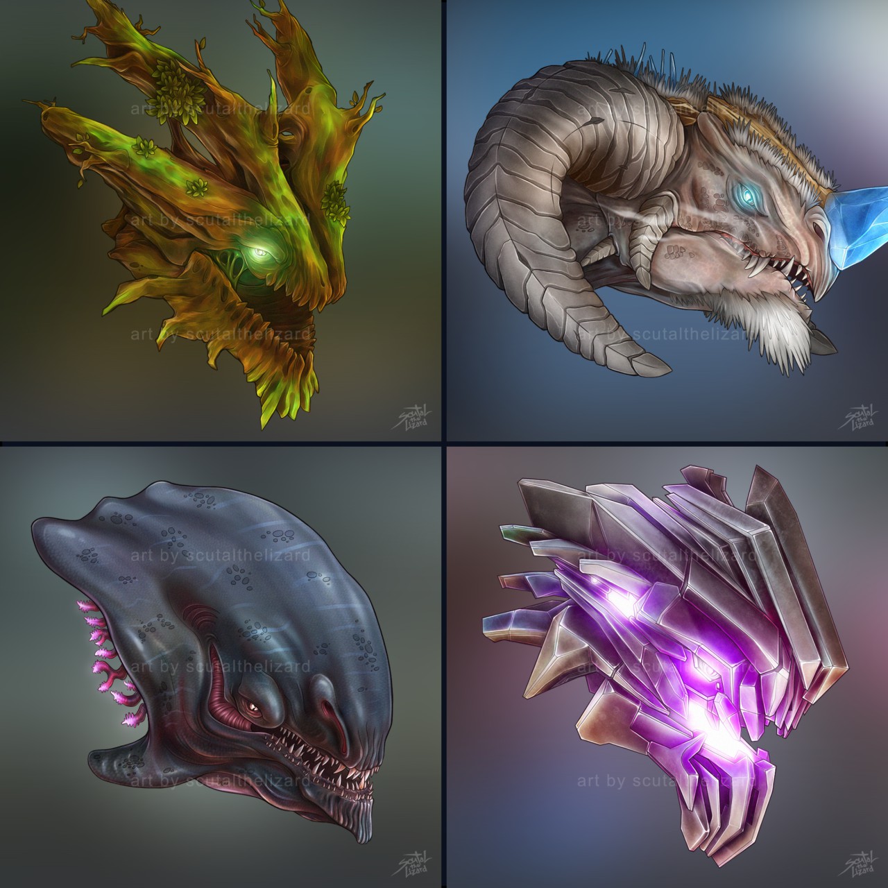 rendering Hr shampoo Masters of the ARK (boss icons, pt. 2) | Commission by ScutalLizard -- Fur  Affinity [dot] net
