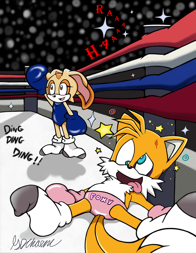 Cream the Boxer beats Tails the Jobber by SDCharm -- Fur Affinity