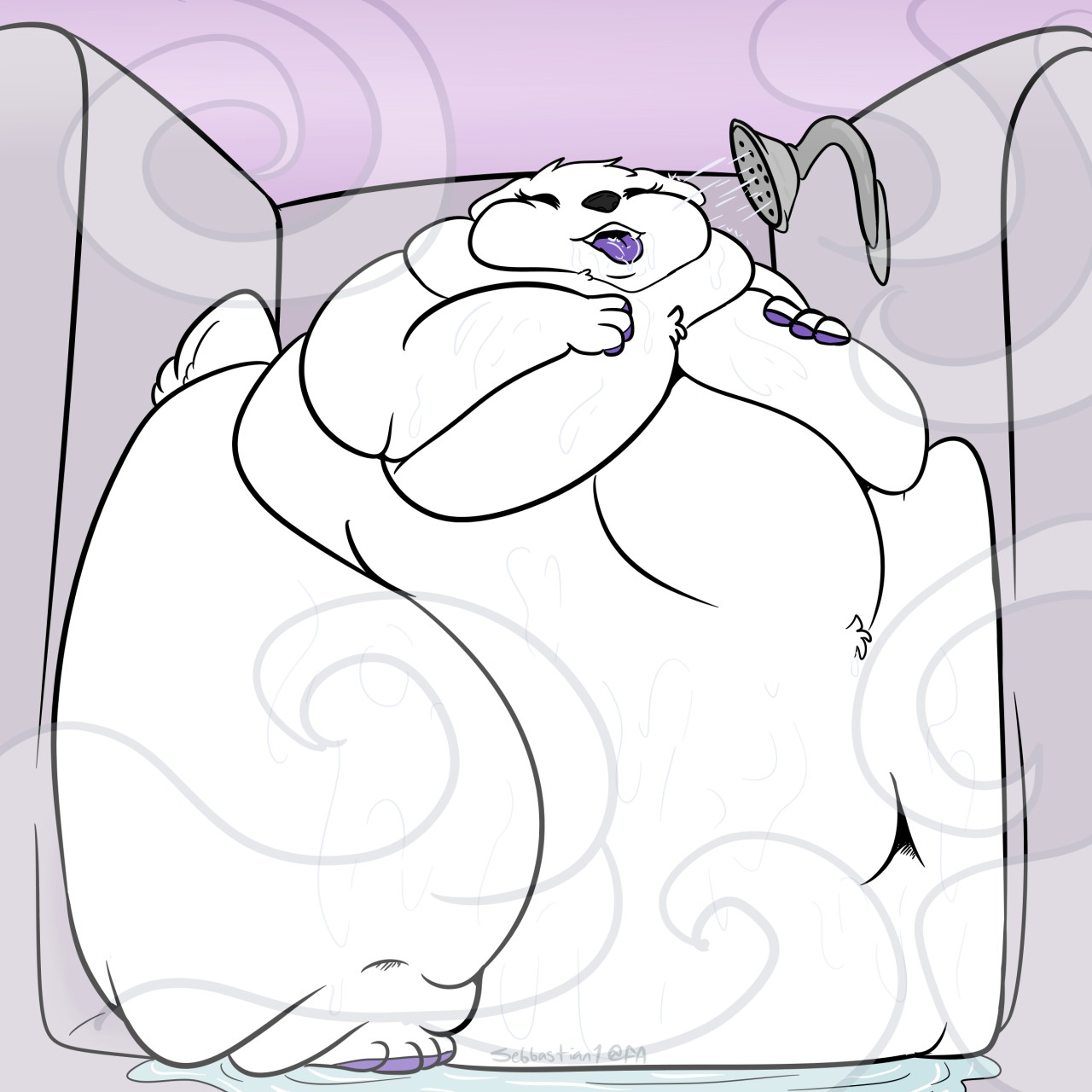 Shower Inflation [Comm] by sebbastian1 -- Fur Affinity [dot] net