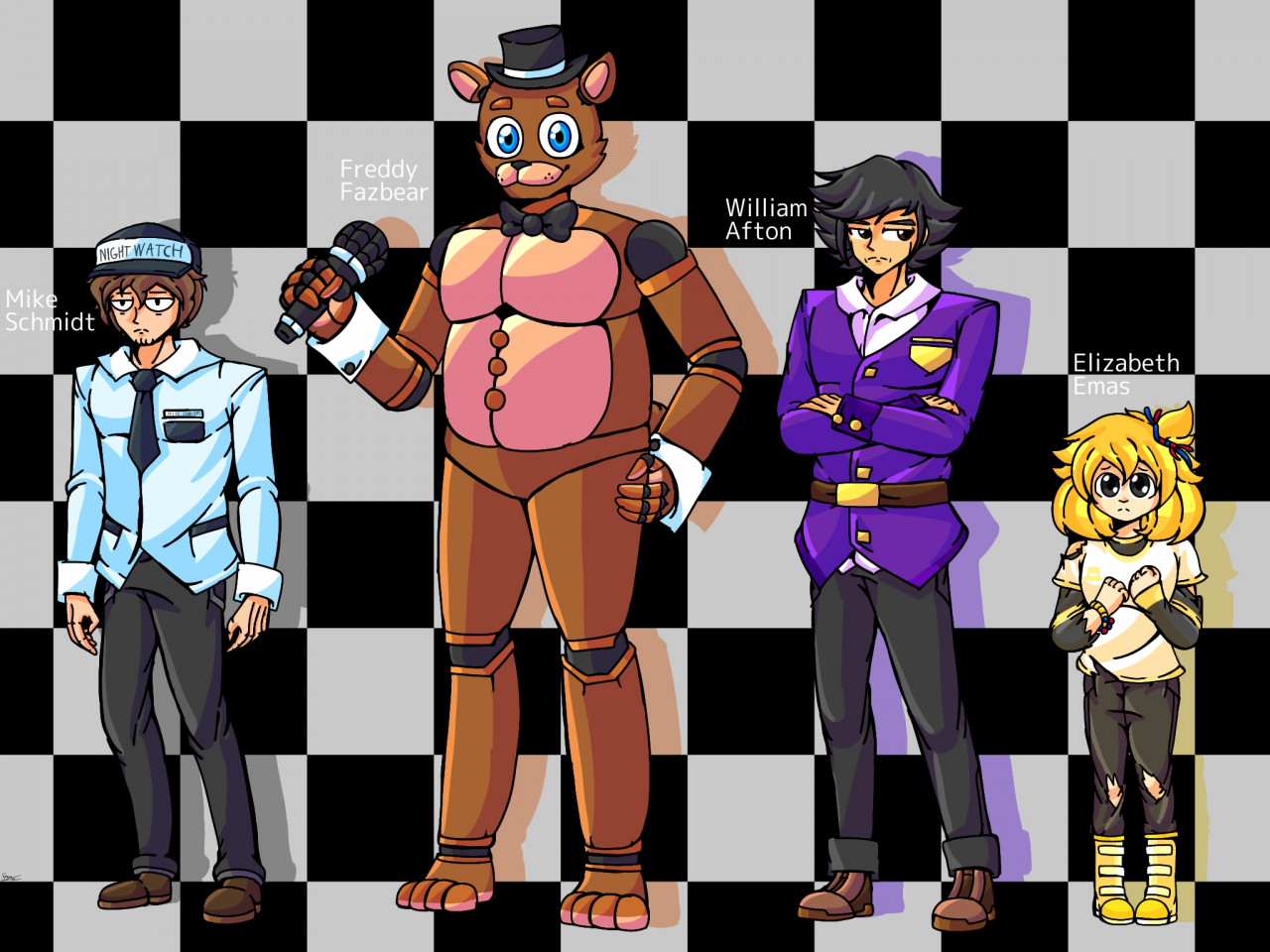 Five Nights at Freddy's mascot redesigns by MKStoryland on DeviantArt