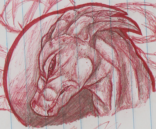 Dragon Pen Sketch. by SeiiannaKyuako -- Fur Affinity [dot] net