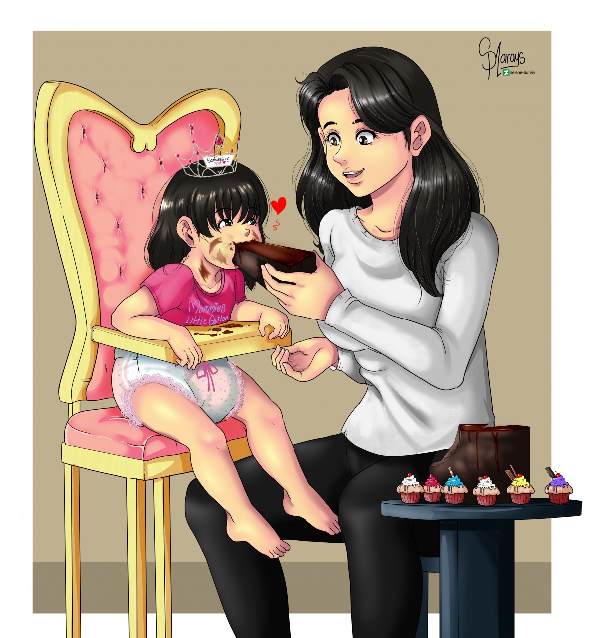 Commission: mommy and little princess. 