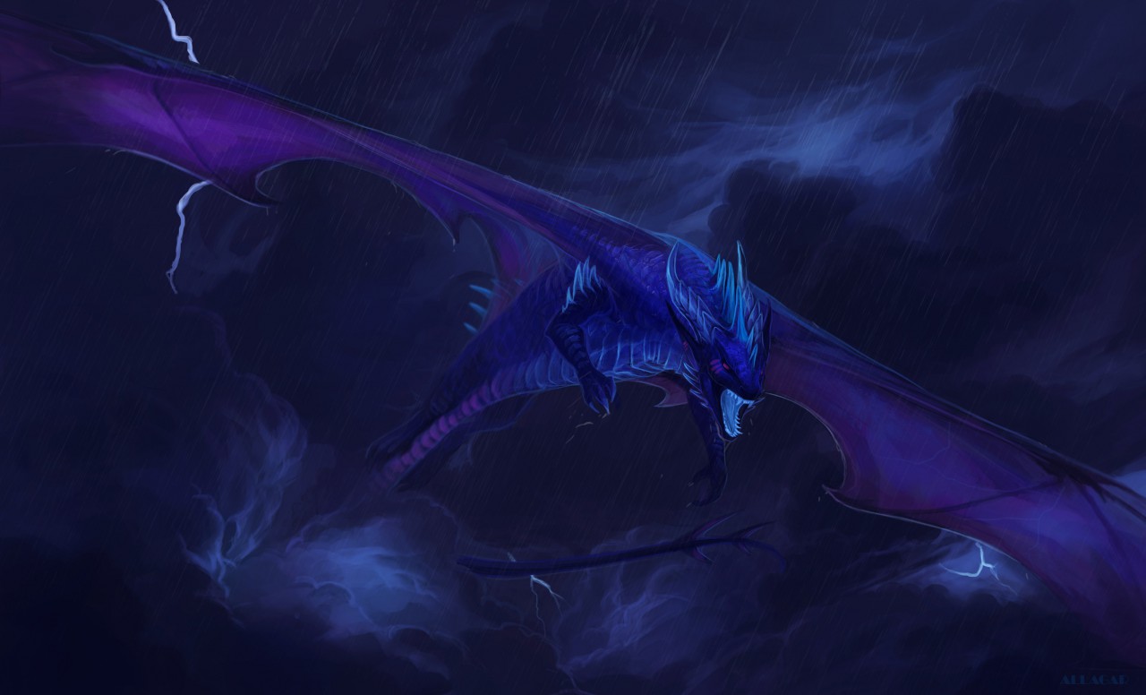 Фиолетовый дракон молний