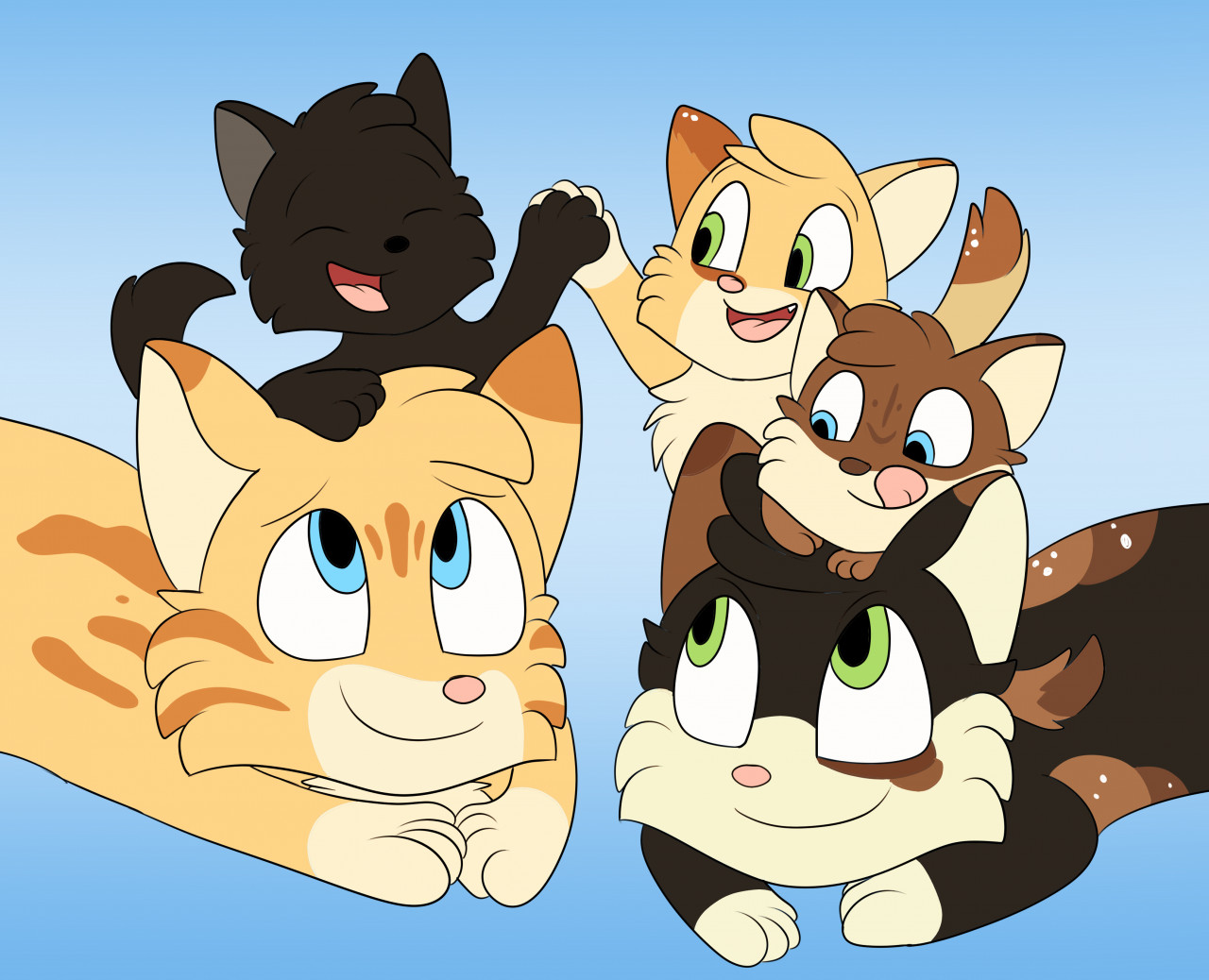 5 cats by selomon -- Fur Affinity [dot] net