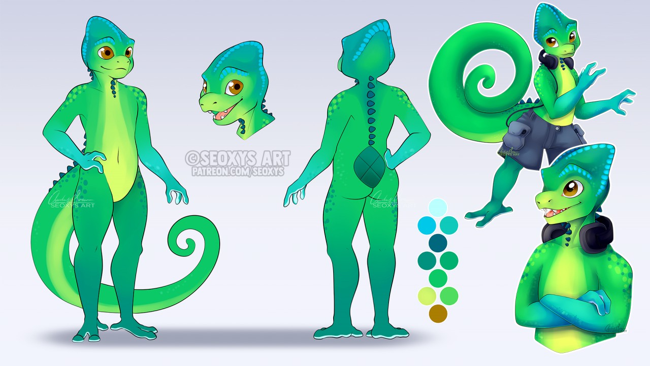 Chameleon drawing + Speedpaint!