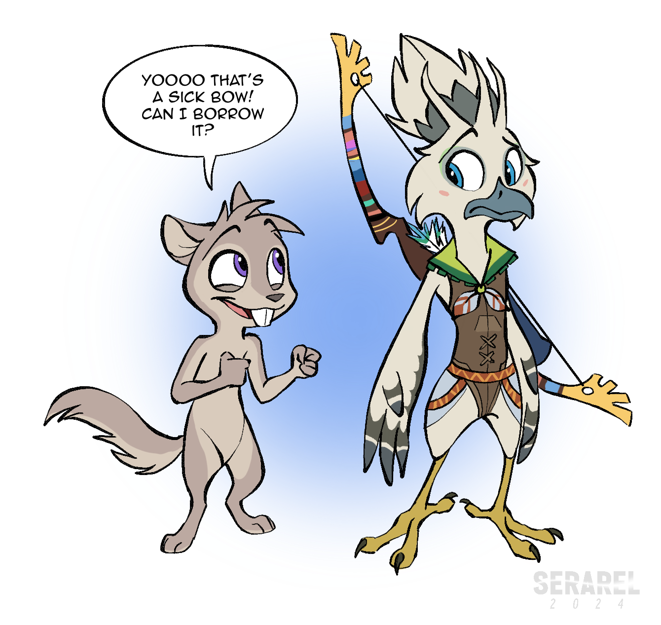 Can I borrow your bow? by Serarel -- Fur Affinity [dot] net